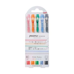 ชุดปากกาเน้นข้อความ Uni Propus Window PUS-103T Smoke Color 5 สี
