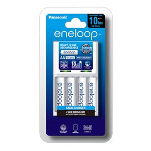 เครื่องชาร์จ 10 ชั่วโมงพร้อมถ่าน Panasonic eneloop AA 4 ก้อน